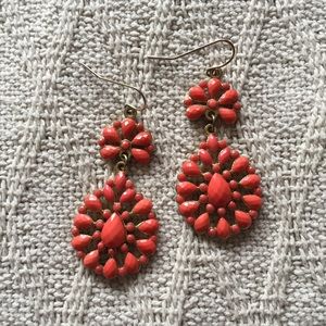 Coral Drop Earrings